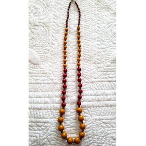 Autumn Gold, Rust & Olive Necklace 17"